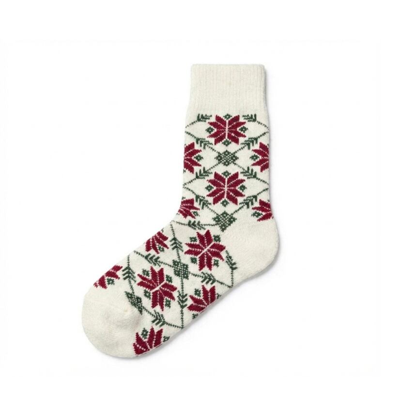 Children's socks with Merino sheep wool Christmas star
