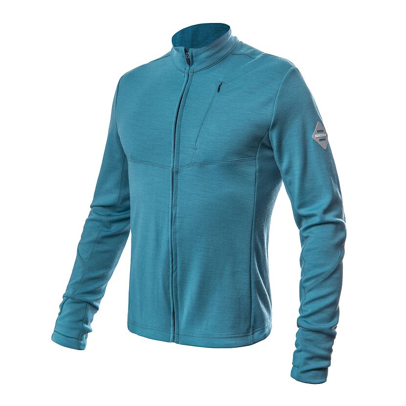 Men's sweatshirt Sensor Meino Upper full zip mint blue