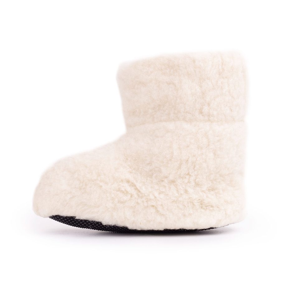Wool TV Slipper Boots Natural