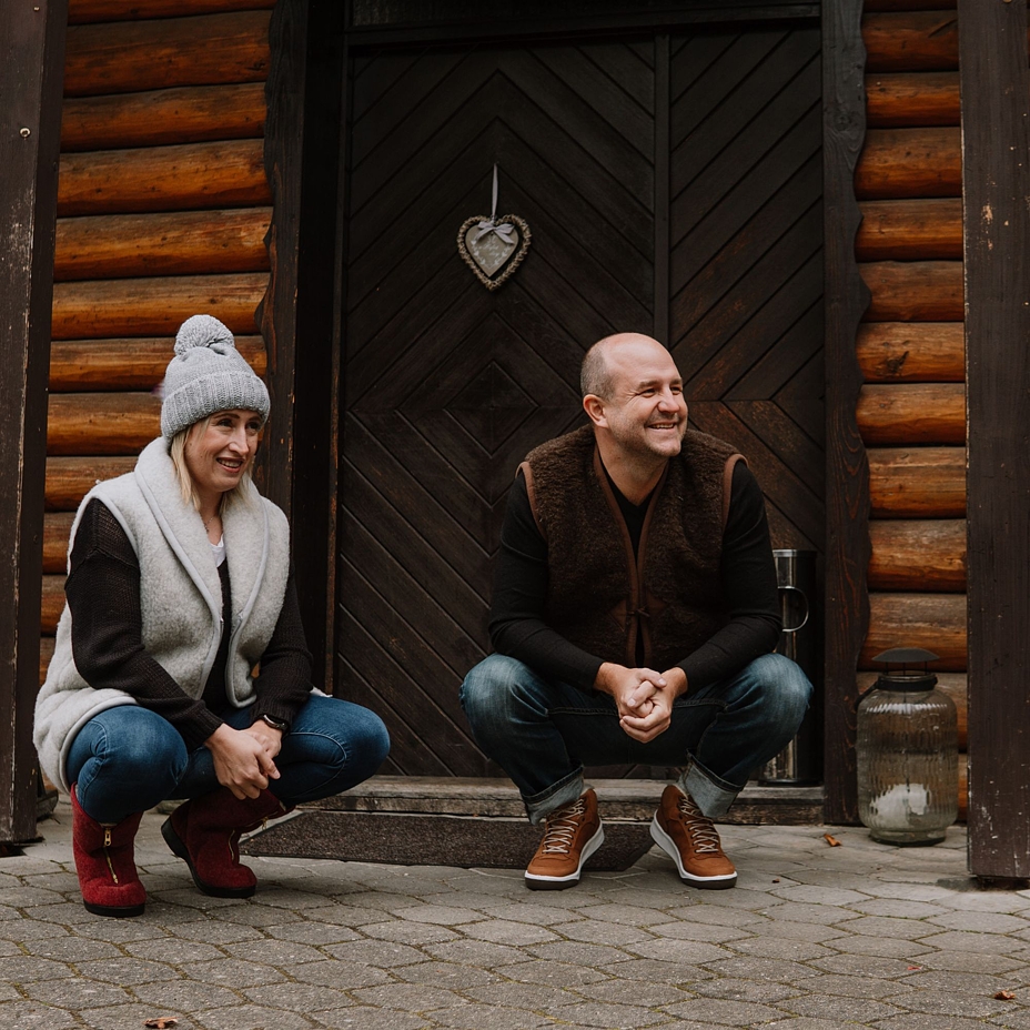 Wool Toggle Tie Vest Dark Brown