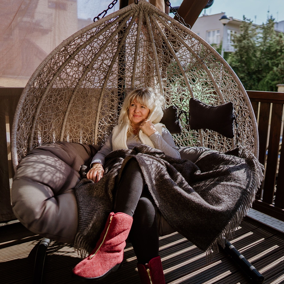 Women's Traditional Zip-up Wool Boots Red