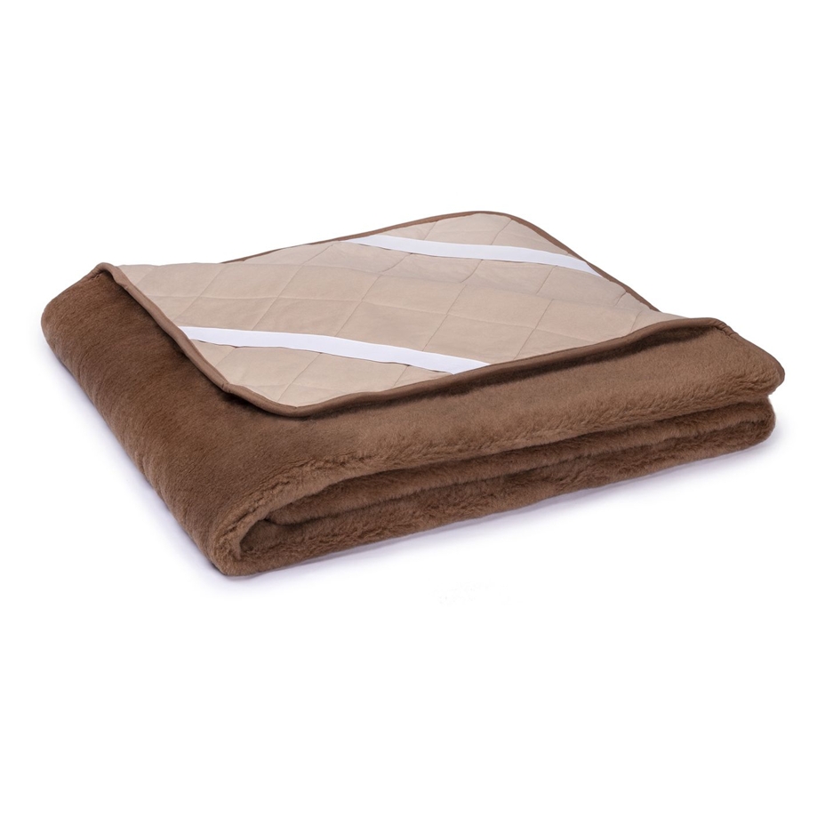 Wool Mattress Topper with Lining Brown