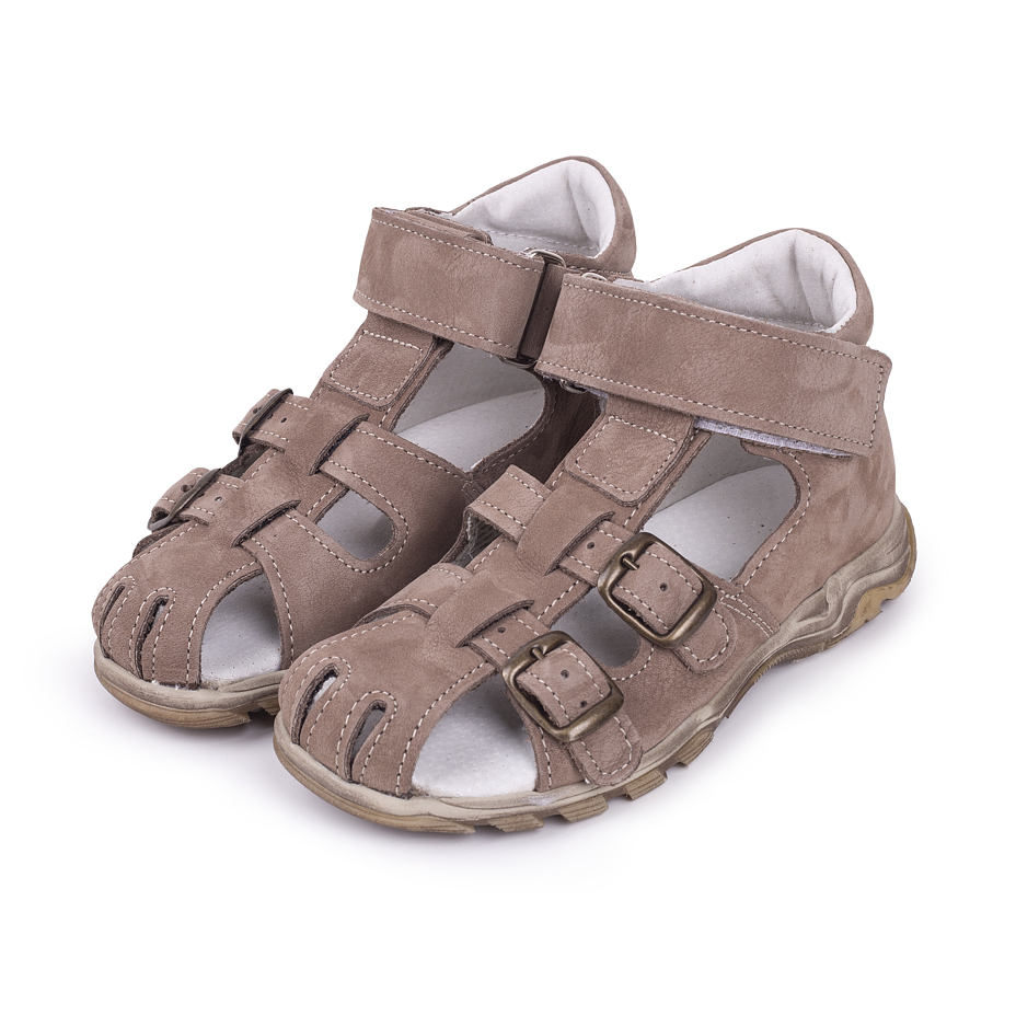 Kids’ leather sandals Zuzu Brown