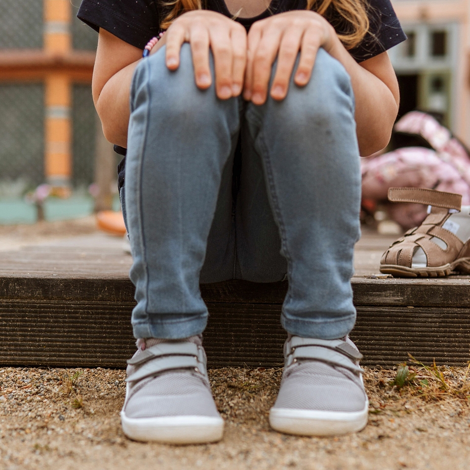 Kids’ barefoot breathable velcro sneakers Beda Grey