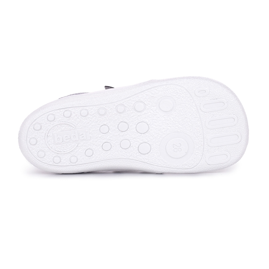Kids’ barefoot breathable velcro sneakers Beda Grey