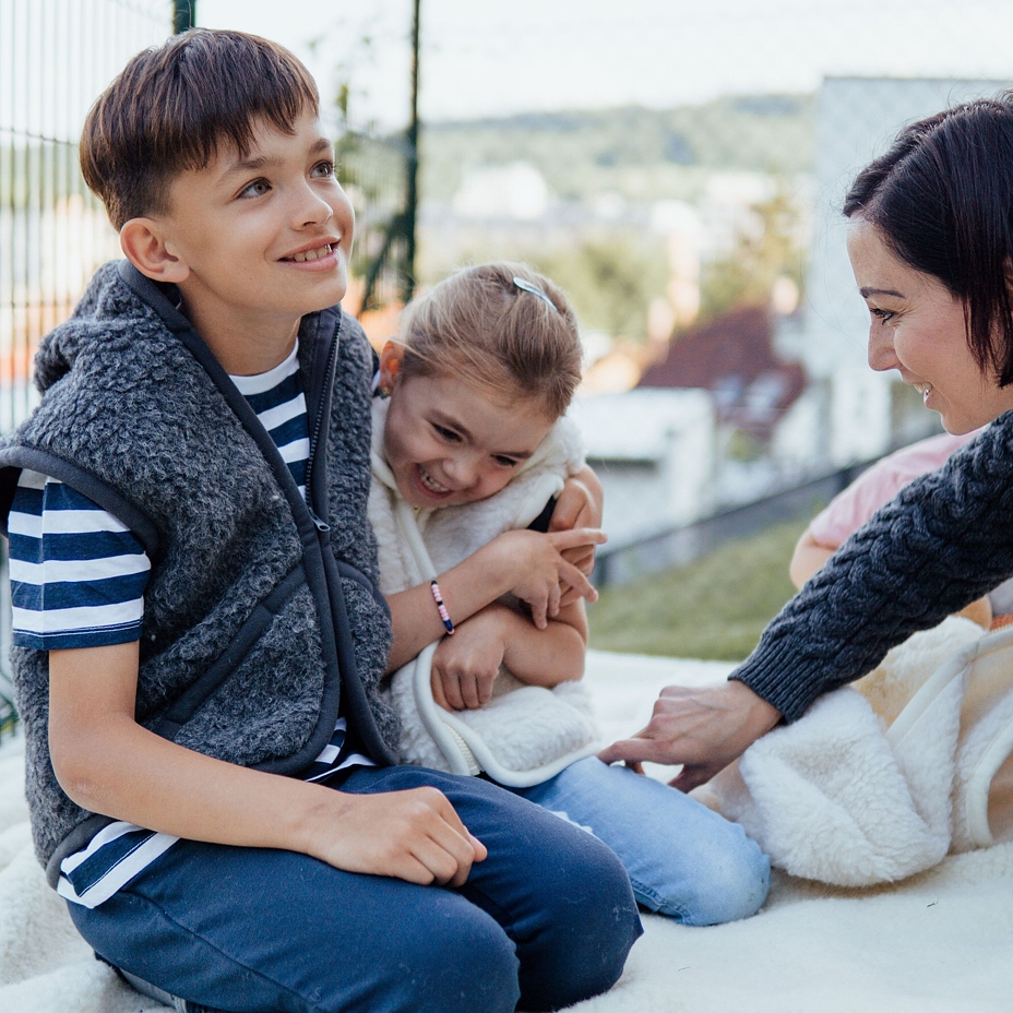 Kids’ Wool Hooded Vest Dark Grey