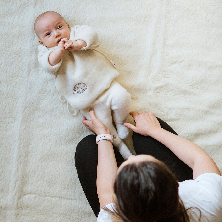 Newborn Wrap-Over Jacket White