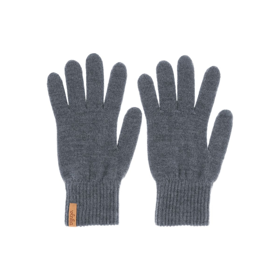 Finger Merino wool gloves Dark Grey