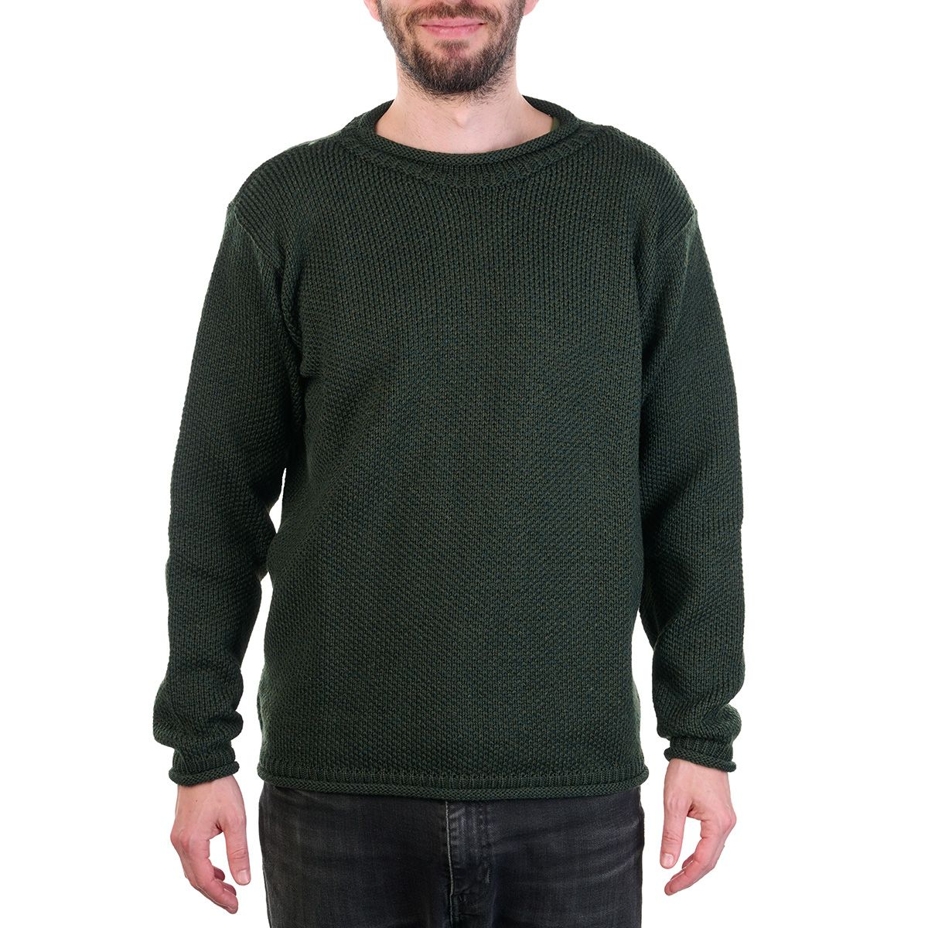 Men's Merino wool pullover sweater green
