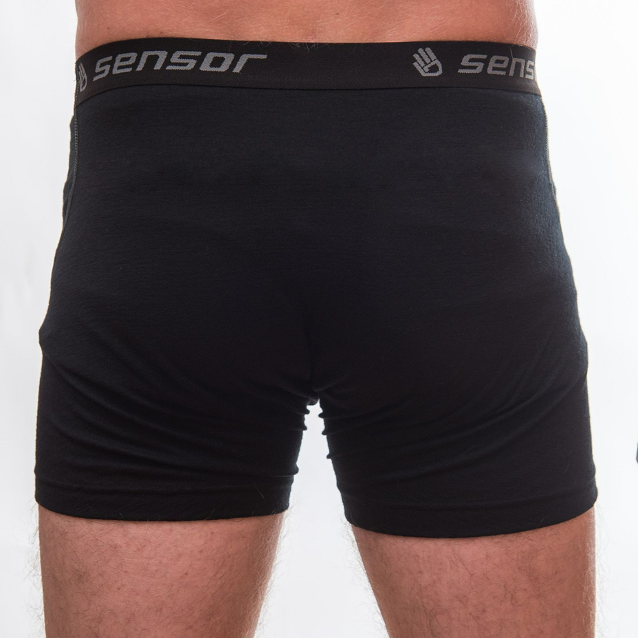 Men's Performance Sensor Merino Active Boxers Black