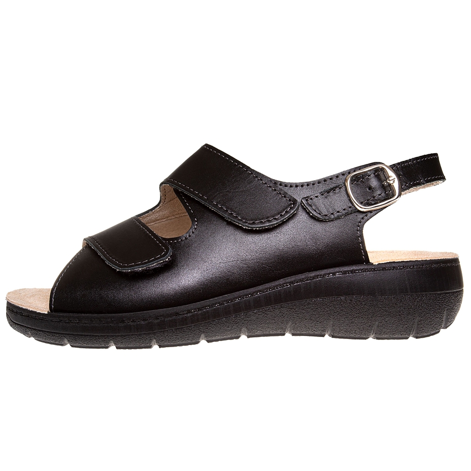 Women’s Sona Leather Sandals for Feet with Bunions Black