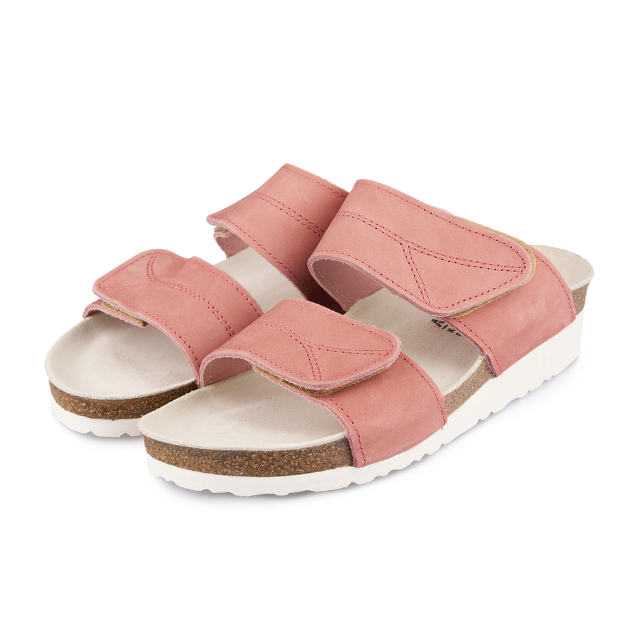 Women’s Saskie Orthopaedic Cork Wedge Sliders Pink