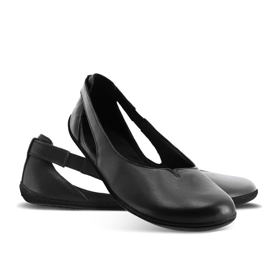 Bellissima Leather Barefoot Ballerina Pumps Black