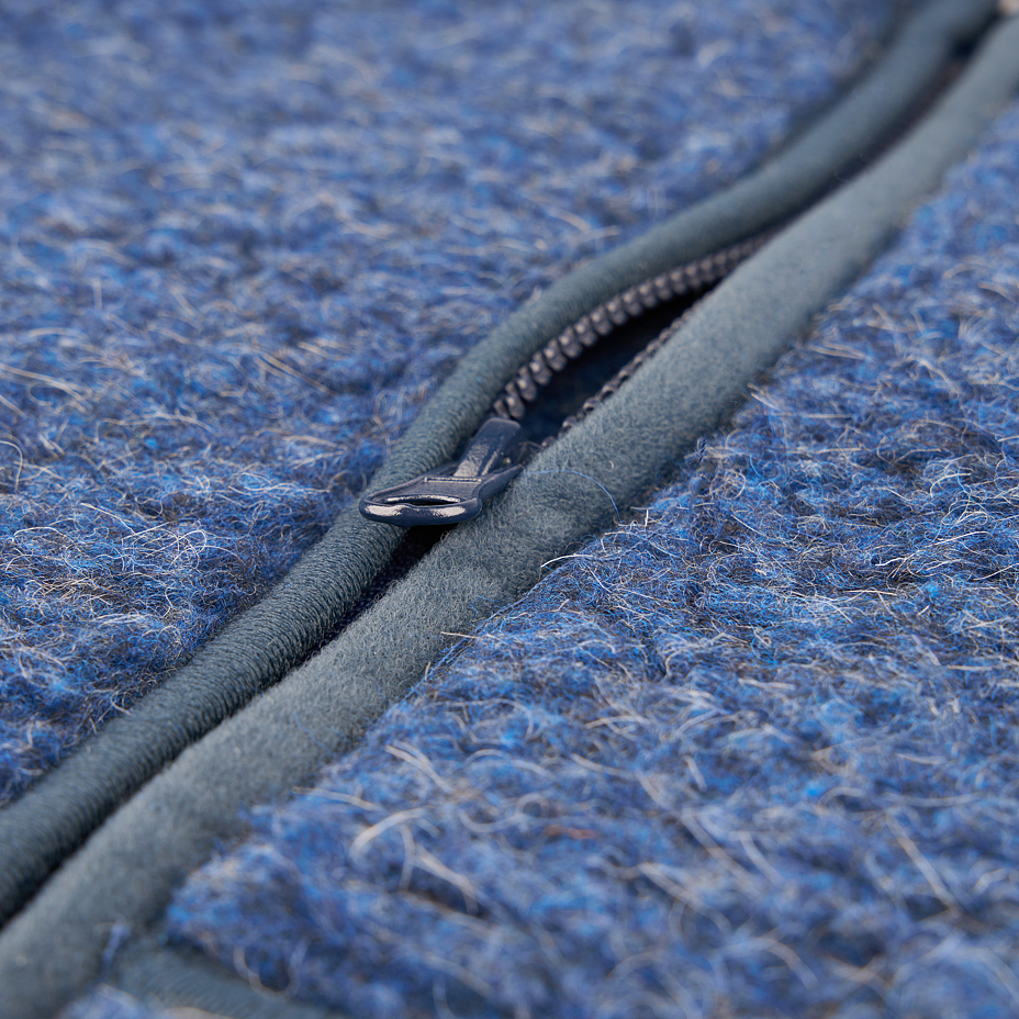 Wool Hooded Jacket Navy