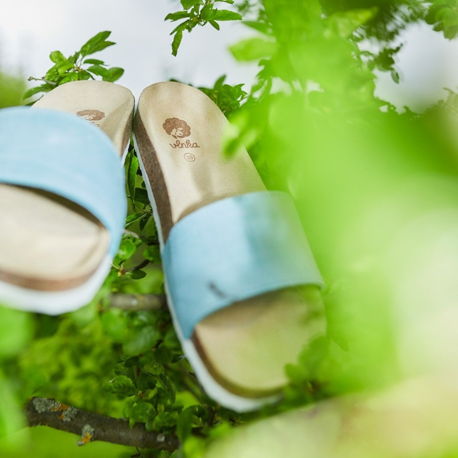 Women's Trepky Orthopaedic Cork Sliders Blue