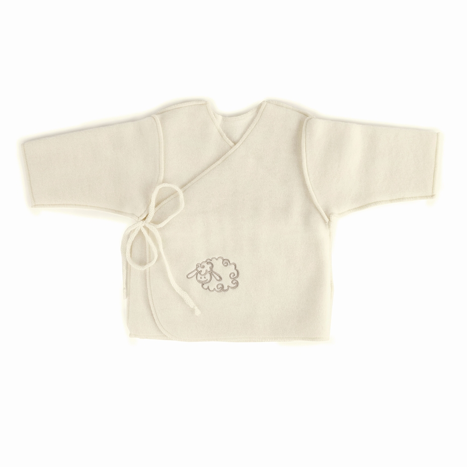 Newborn Wrap-Over Jacket White