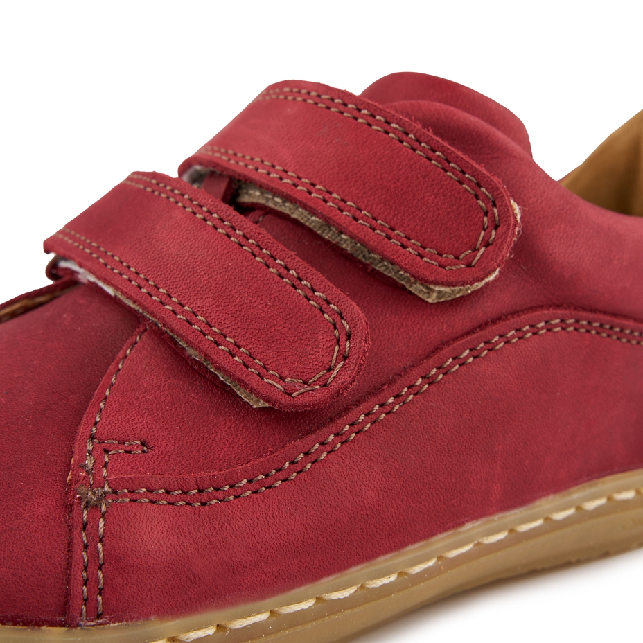 Kids’ Ada Barefoot Leather Trainers Red