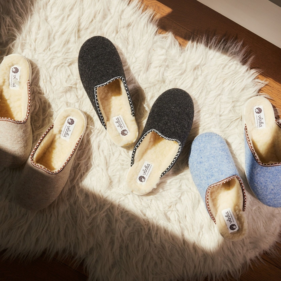 Women’s Wool Slippers Dark Grey