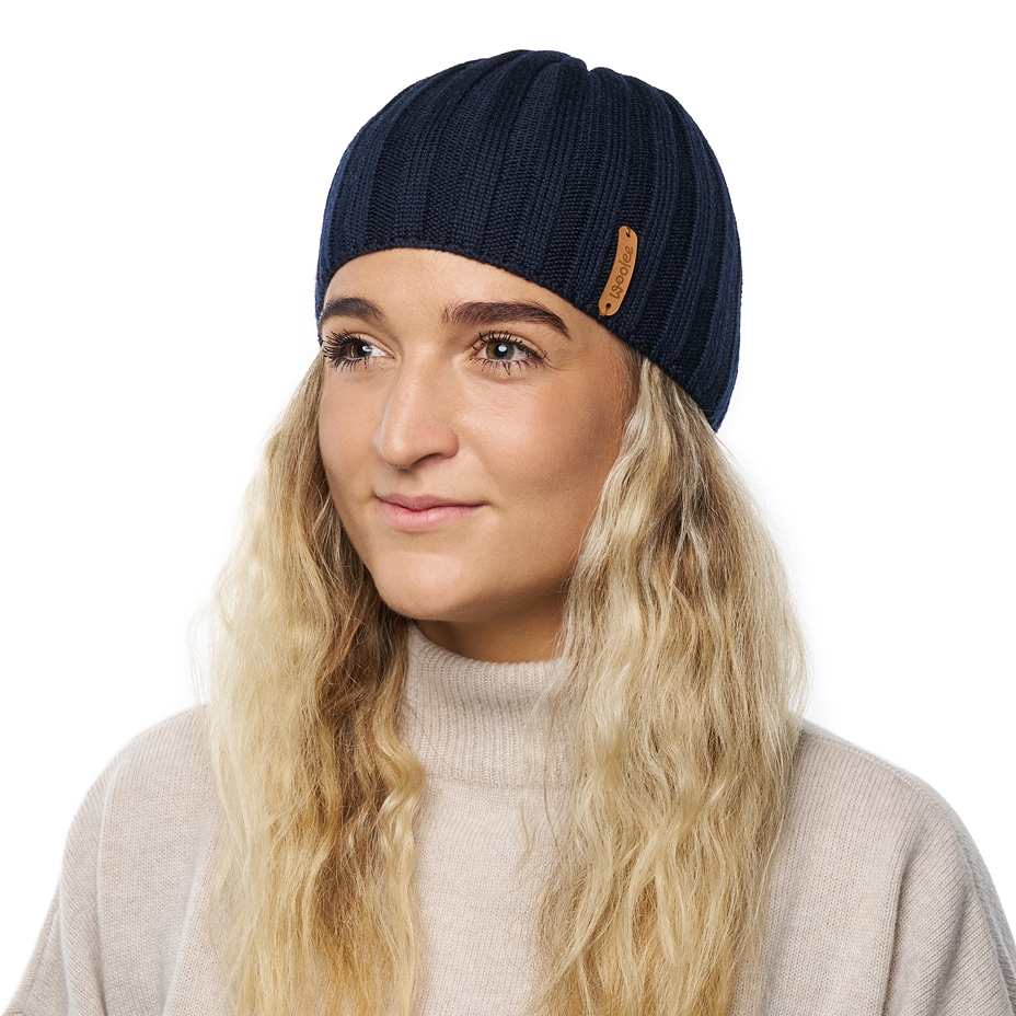 Woolee Wool Hat V34 Dark Blue