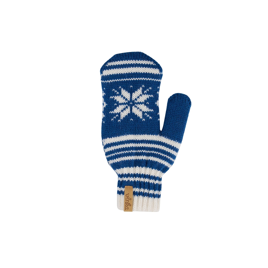 Kids’ Vlnka Wool Mittens P04 Navy Blue