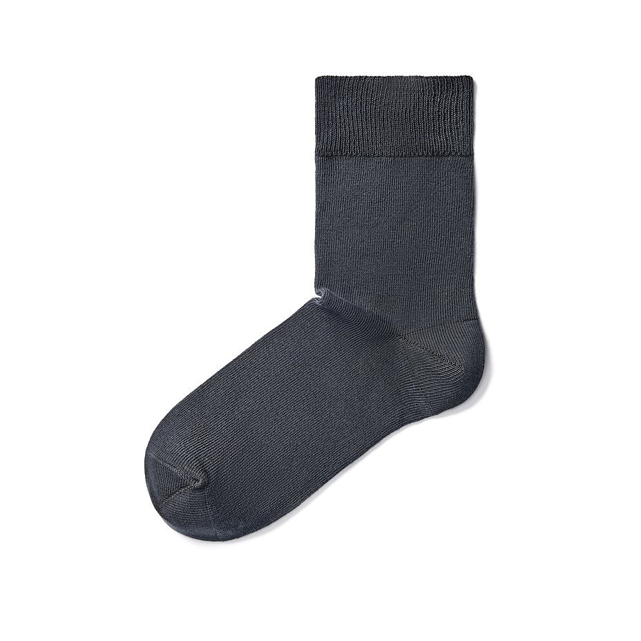 Loose Top Cotton Socks Dark Grey