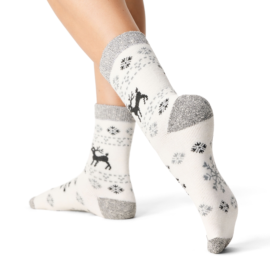 Merino Wool Socks Grey Deer