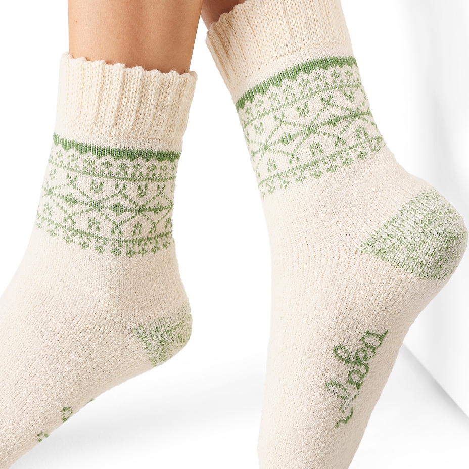 Merino Wool Socks Lace Green