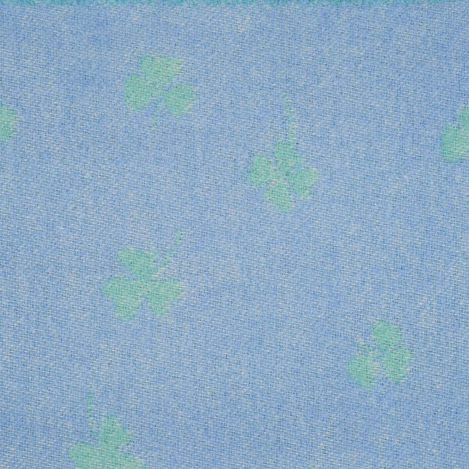 Wool Wrap Four-leaf Clover Blue-Green
