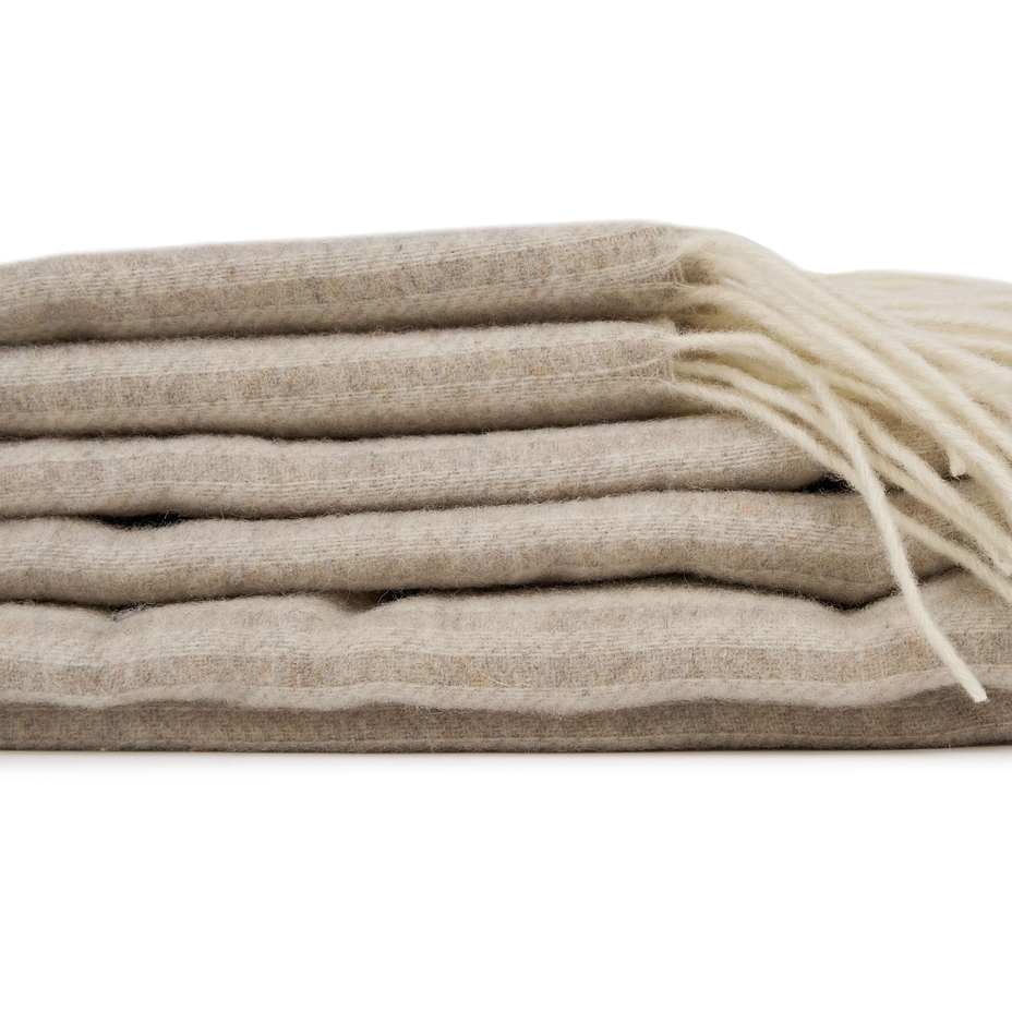 Merino Wool Wrap with Cashmere Cream