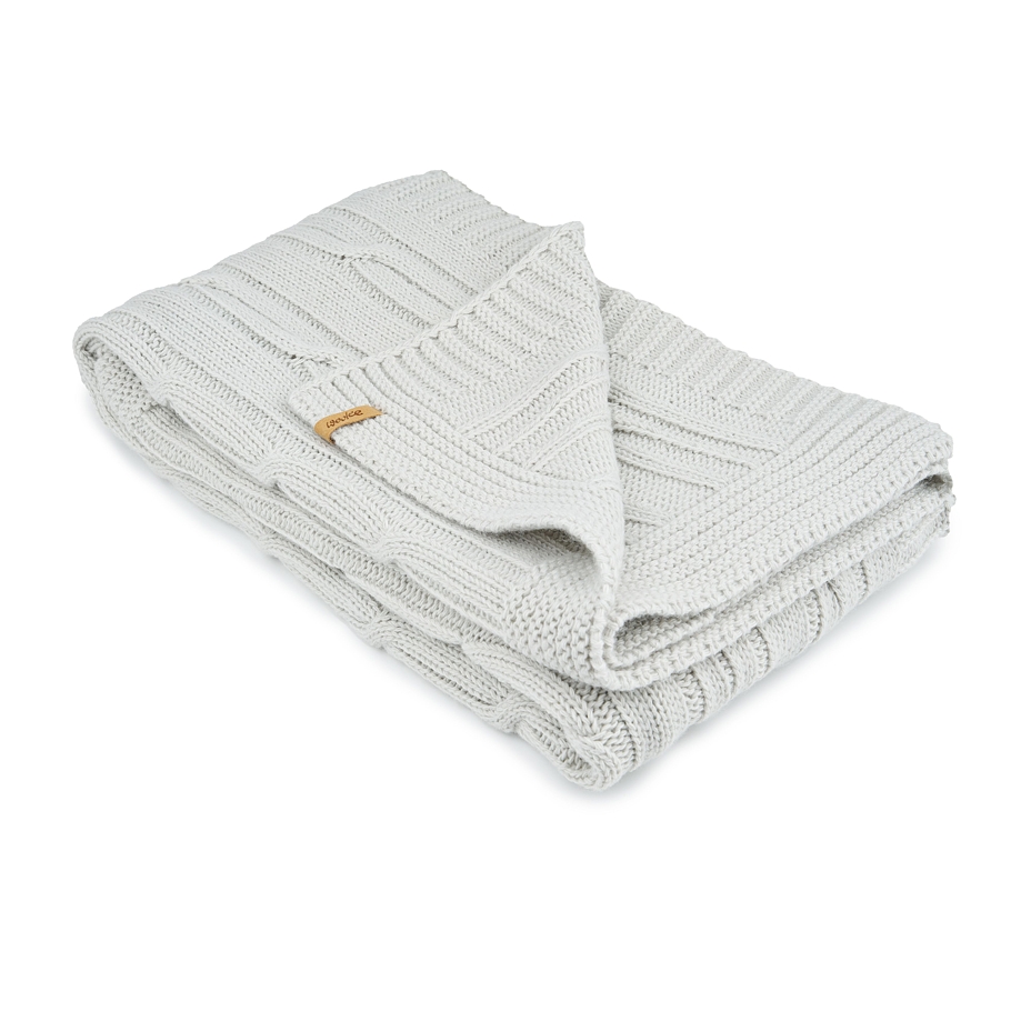 Wool Knitted Baby Wrap Light Gray