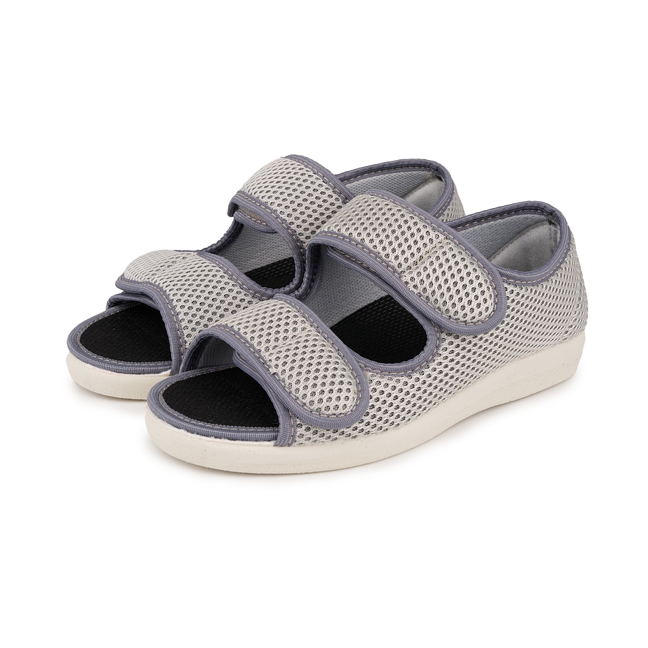 Breathable bandage shoes gray