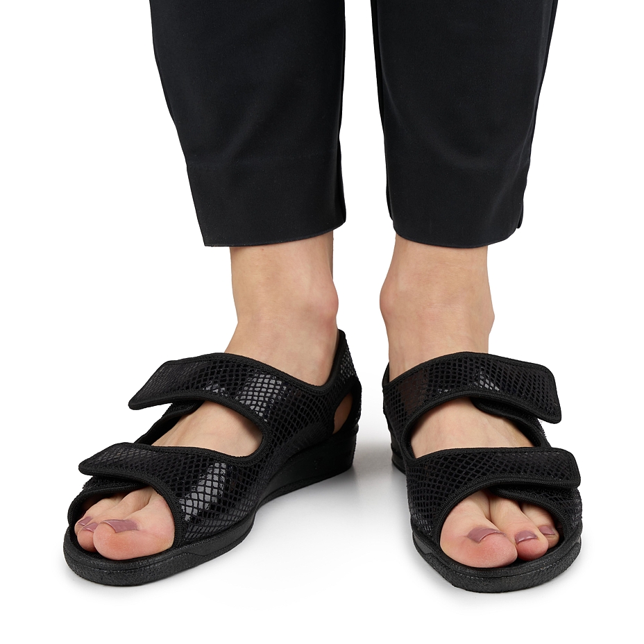 Women's bandage sandals for bunions Marina black