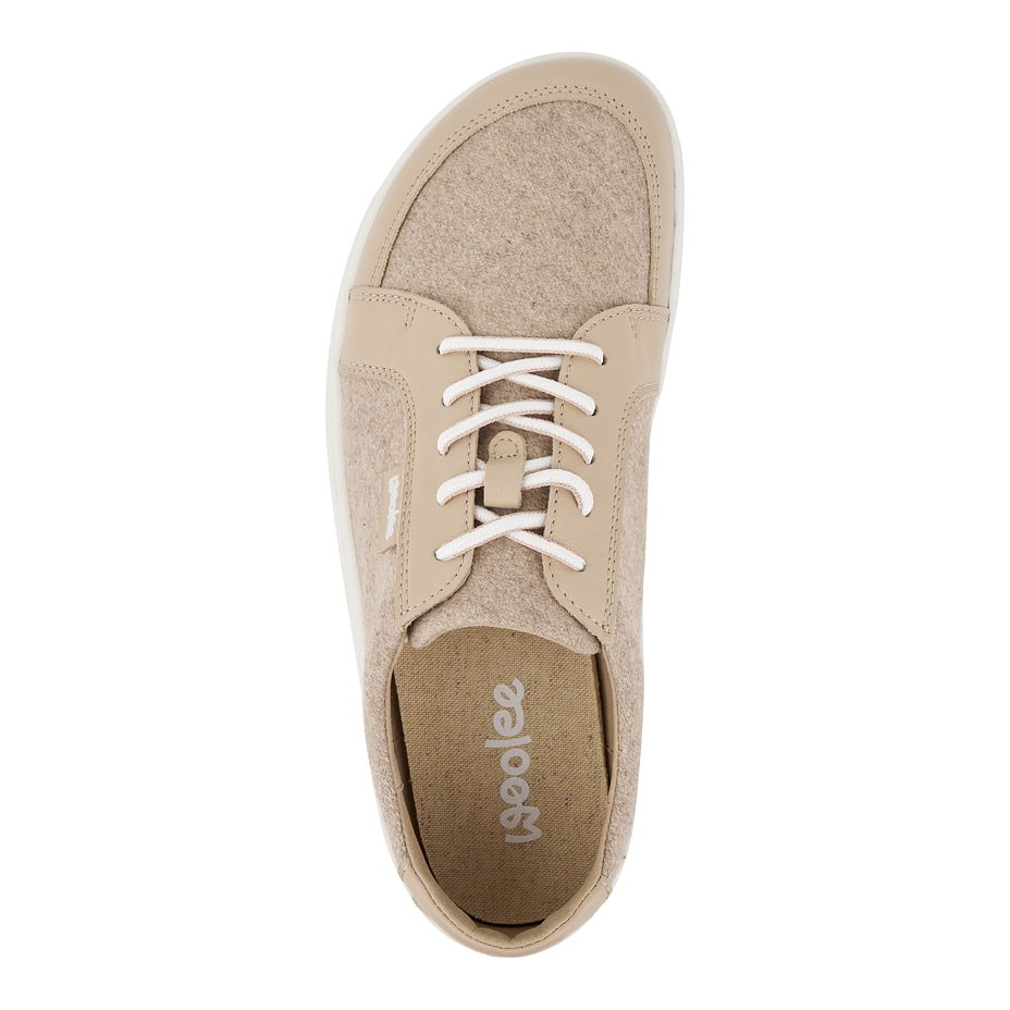 Men’s barefoot wool sneakers Teo beige