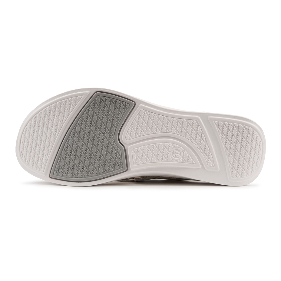 Ladies leather sandals Danka silver