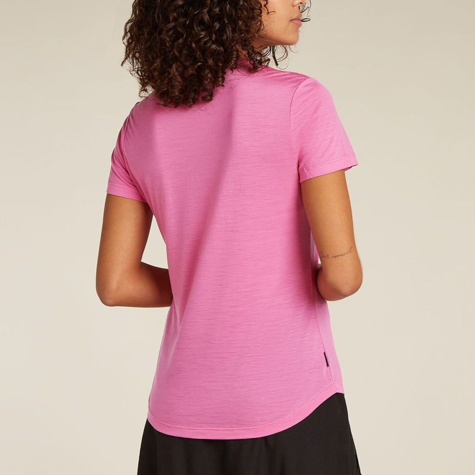 Women's T-shirt Merino Blend 125 Cool-Lite Sphere SS Scoop Tee Icebreaker Pop