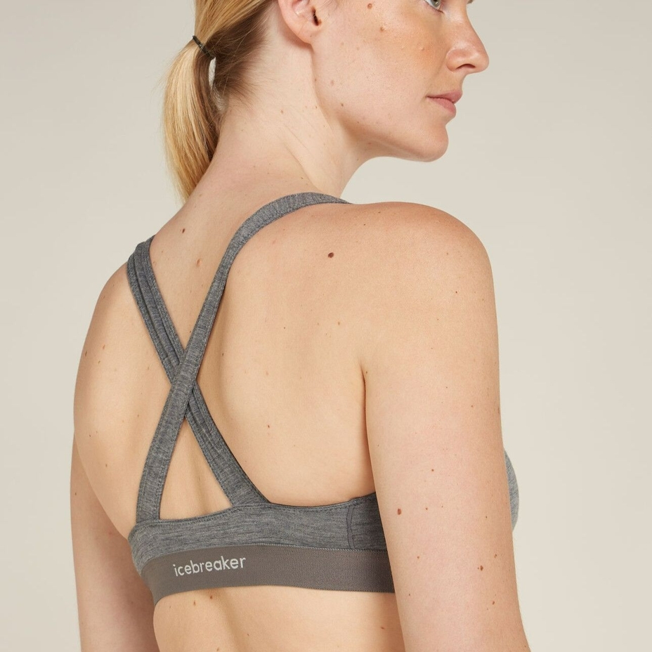 Merino bra 125 Cool-Lite Sprite Racerback Bra Icebreaker Gritstone
