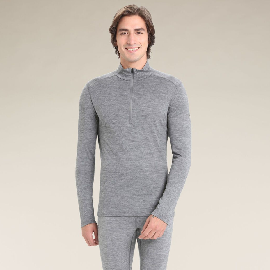 Men's T-shirt Merino 200 Oasis LS Half Zip Icebreaker Gritstone