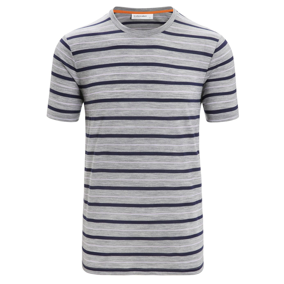 Men's T-shirt Merino Blend Wave SS Tee Stripe Icebreaker Metro