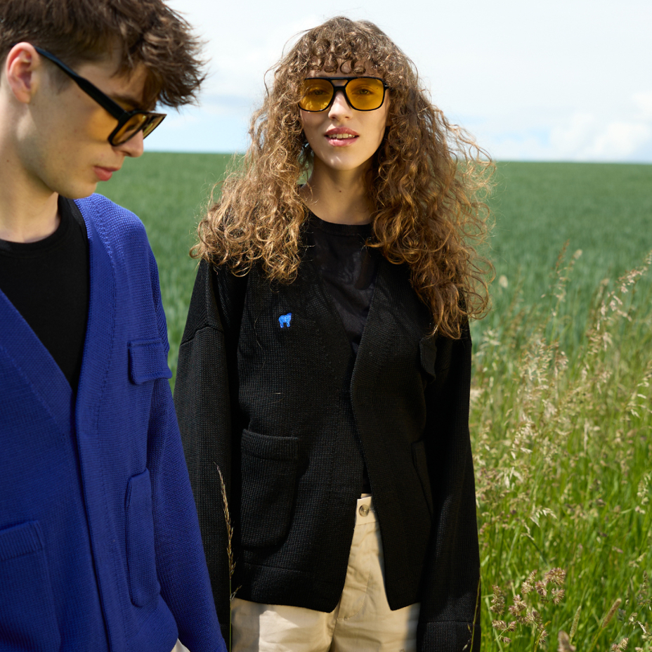 Merino Woolee Capsule wool cardigan black