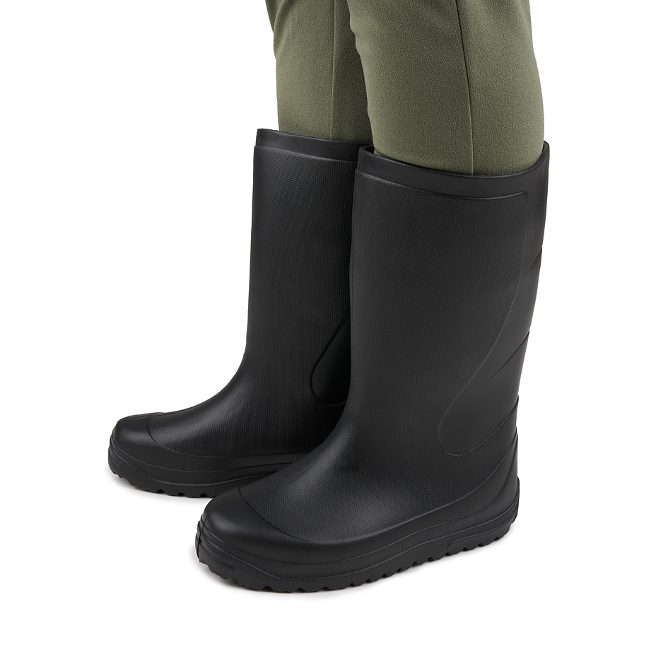 Women's high wellies with wool insole black