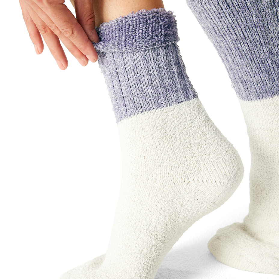 Extra-long Merino Wool Socks Purple
