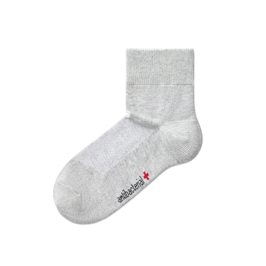 Medical cotton antibacterial socks with silver, grey