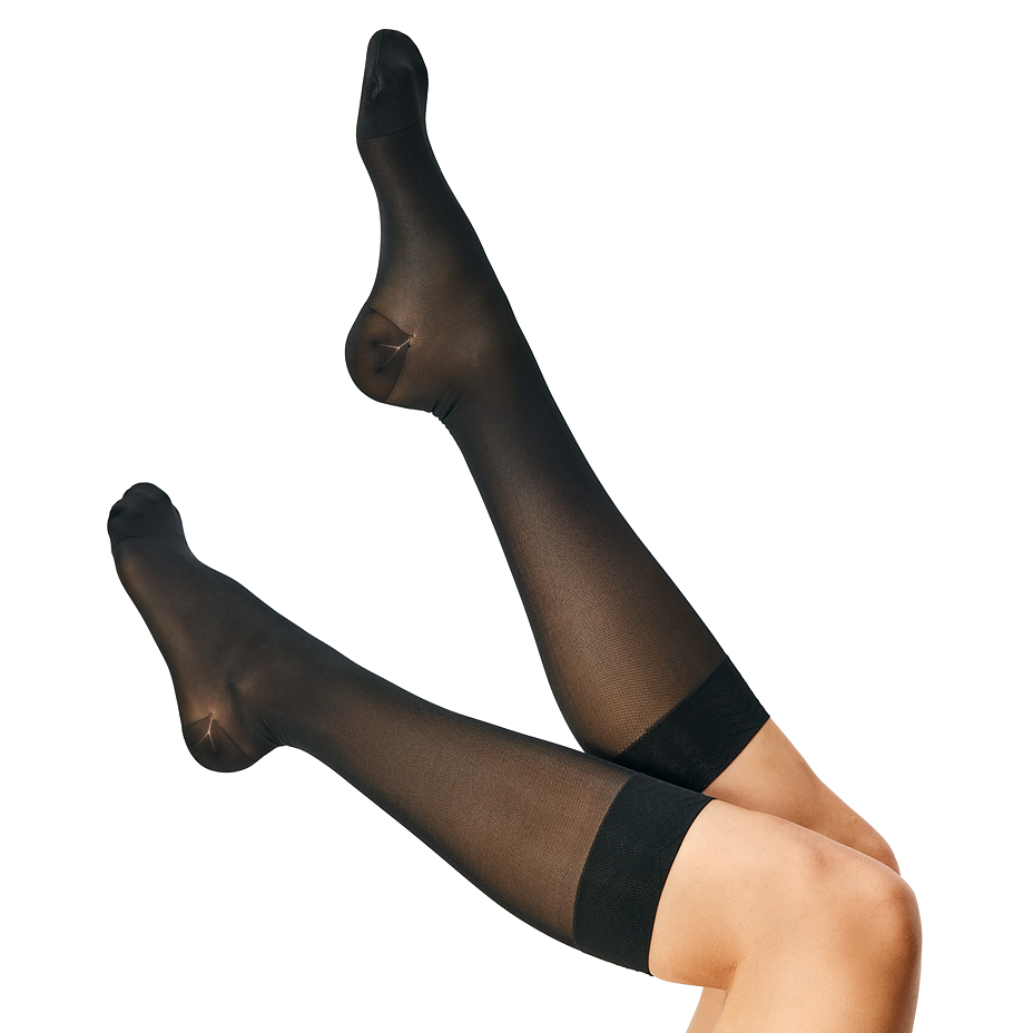 Medical Knee-high Compression Socks Black