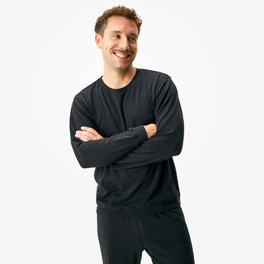 Men's sweatshirt with Merino wool black