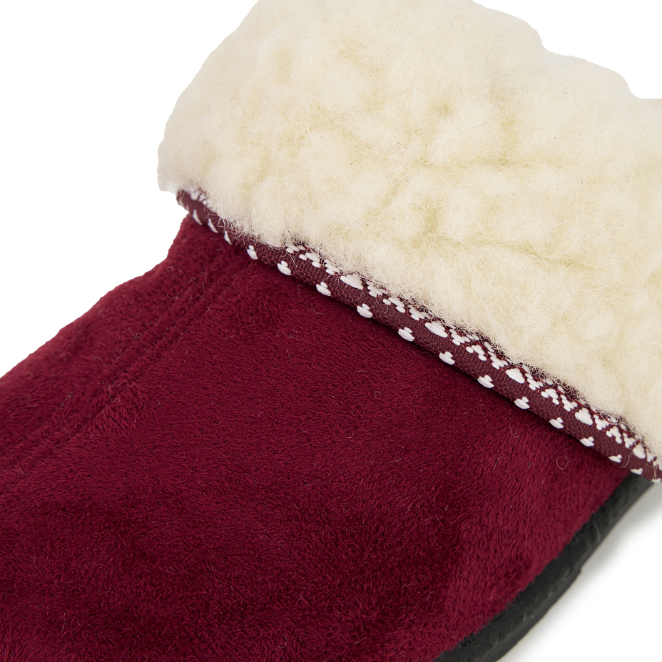 Two-pack of women's Merino wool wedge heel slippers