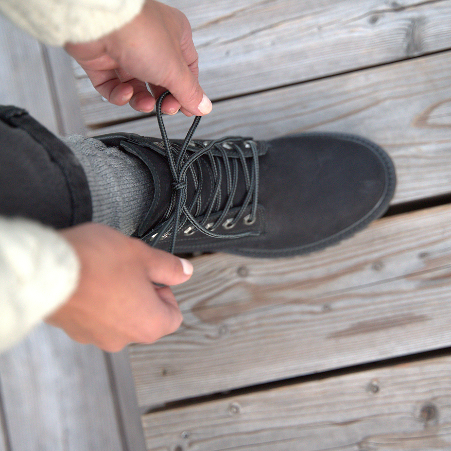 Women's leather farmer's boots Woolee black