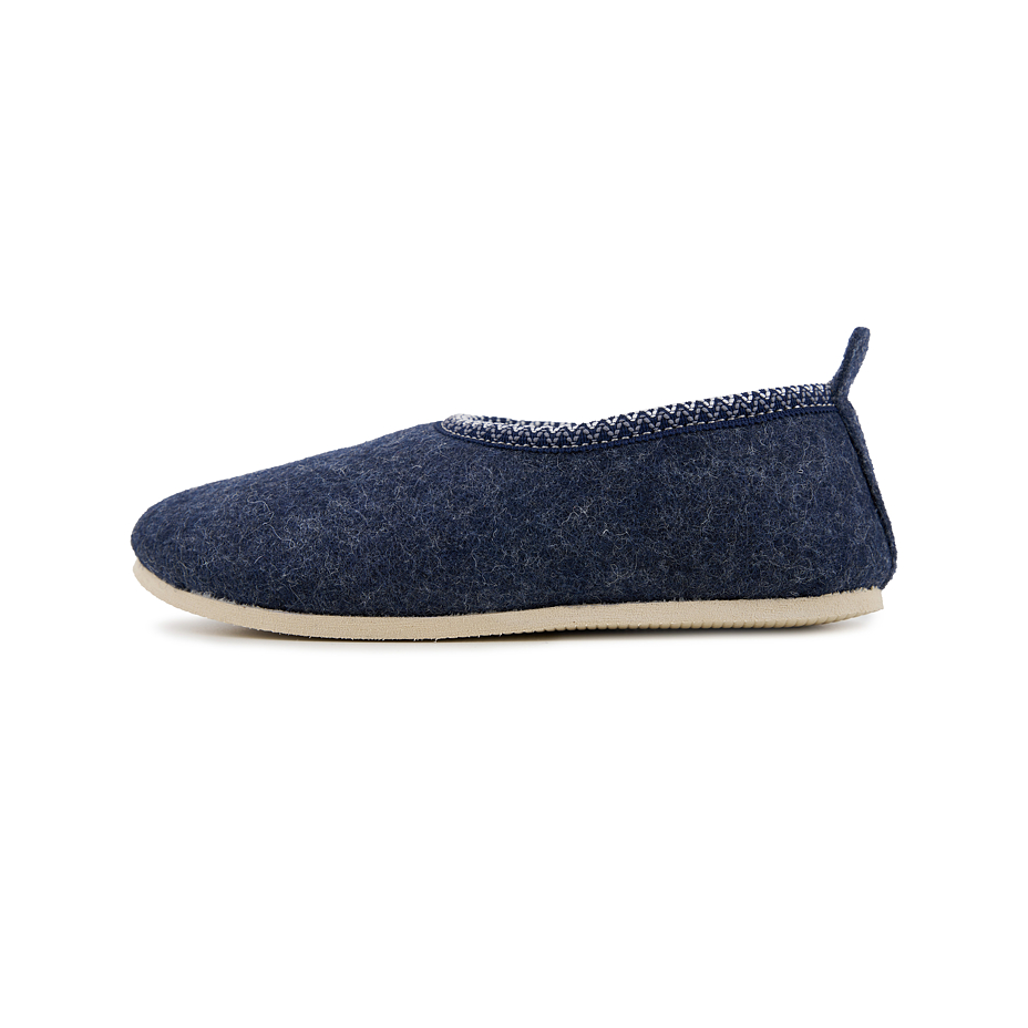 Children's wool felt slippers Mika blue