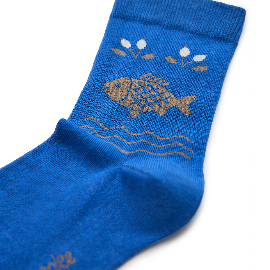 Children's Christmas cotton socks carp