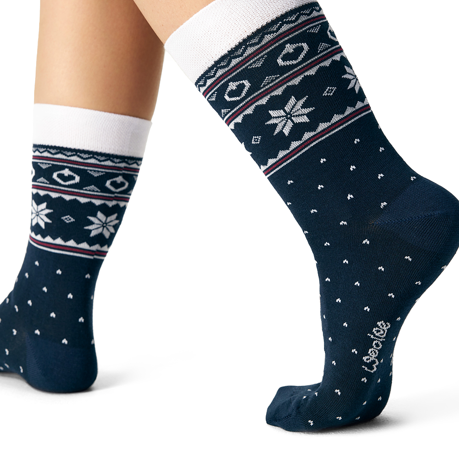 3 pairs of Christmas socks in a gift box