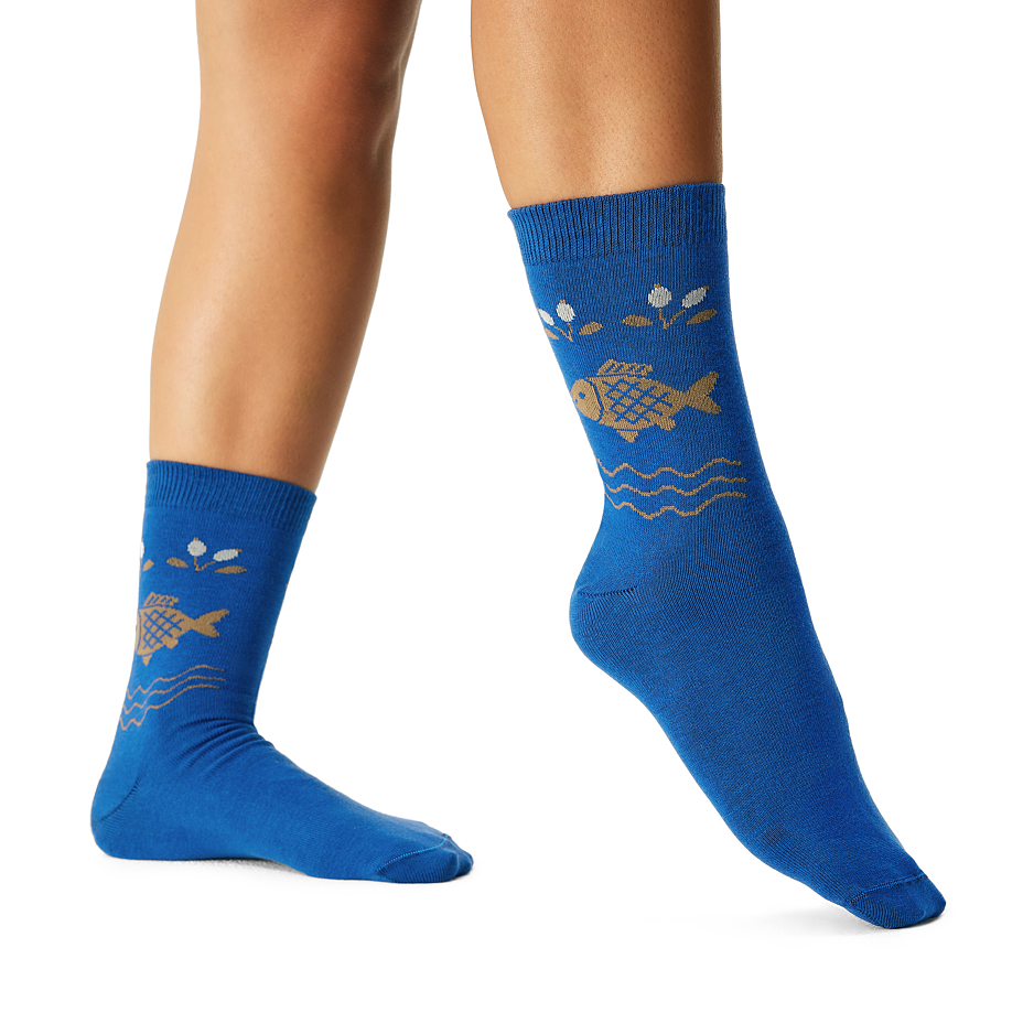 Christmas cotton socks carp